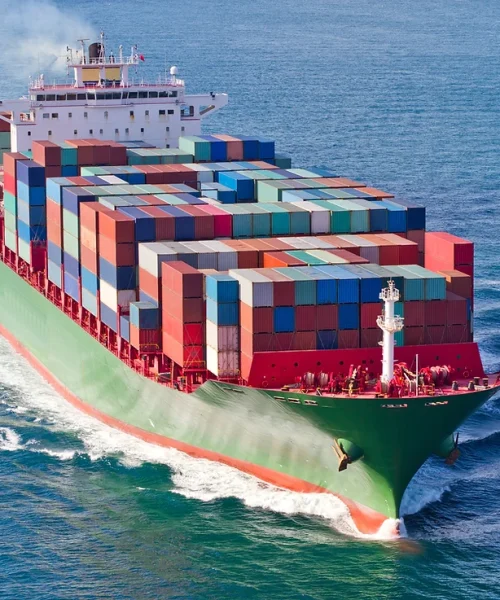 Cargo Ship at Sea